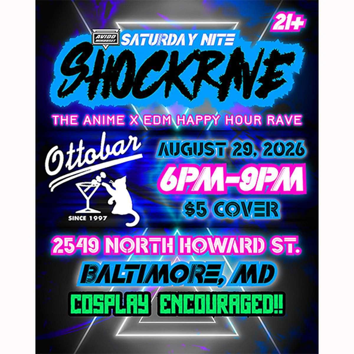 SHOCKRAVE- an anime rave happy hour | Ottobar