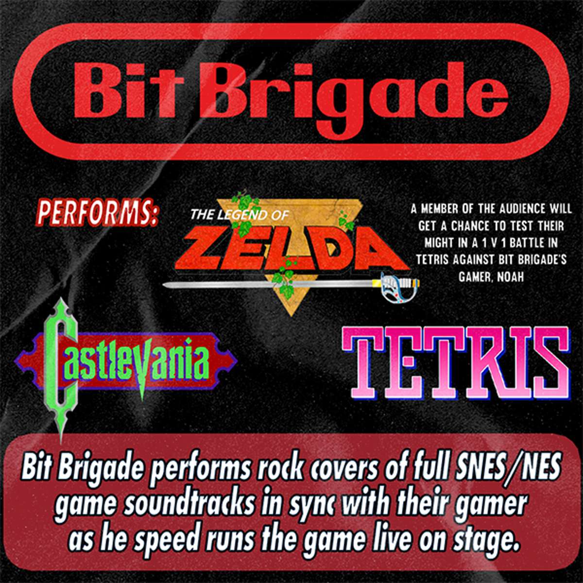Bit Brigade Performs “The Legend of Zelda” + “Castlevania” + “Tetris” LIVE