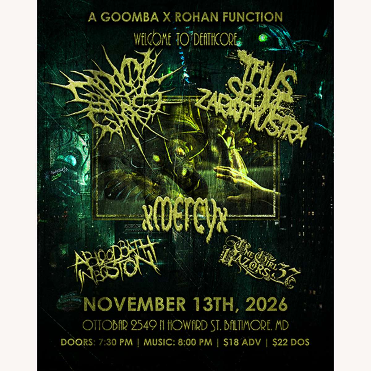 Girl of Glass, Thus Spoke Zarathustra, xMercyx, A Bloodbath in Boston, One Girl 37 Razors