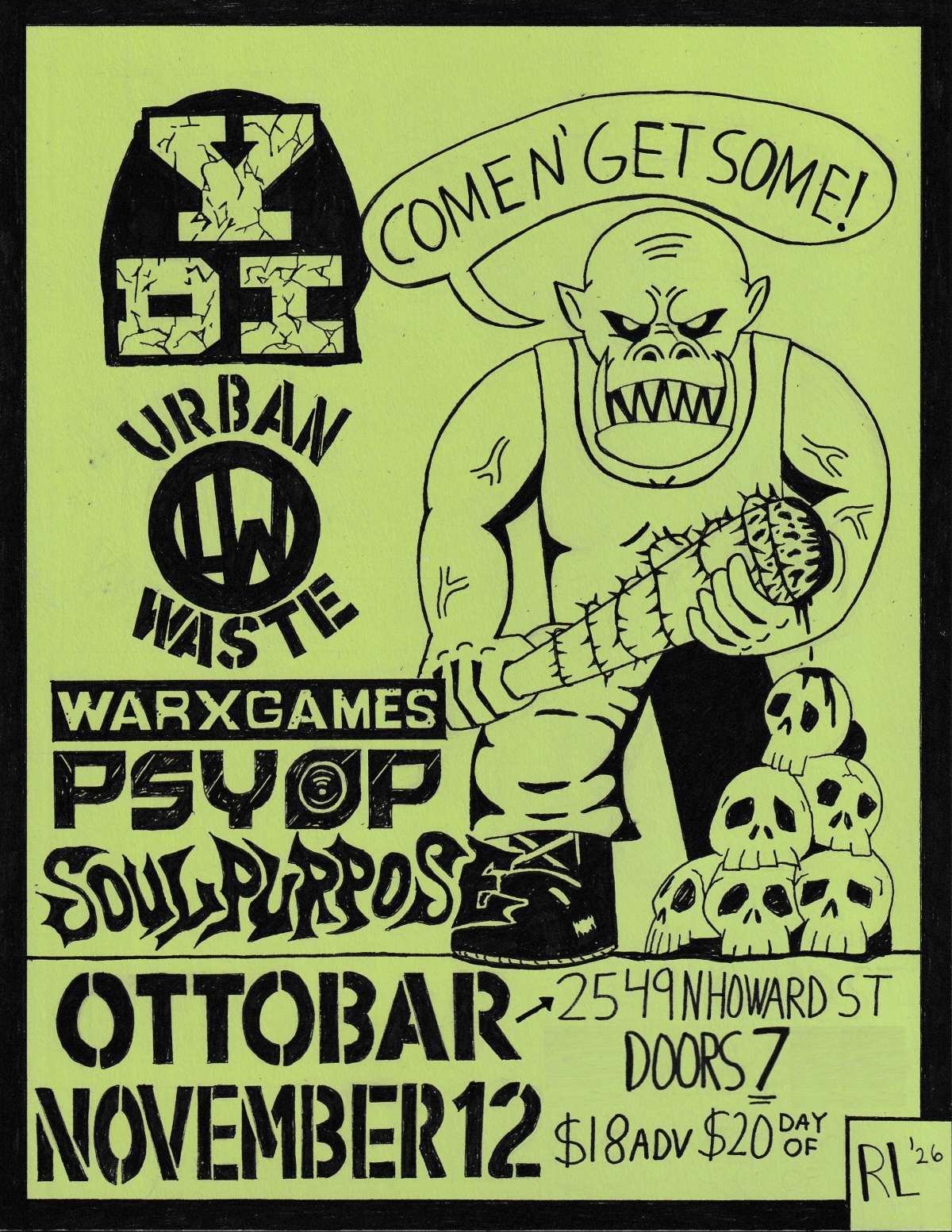 YDI, Urban Waste, WarXGames, Psyop, Soul Purpose
